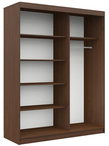 Prostorná šatní skříň 150 cm VALESTRA - wenge / dub sonoma