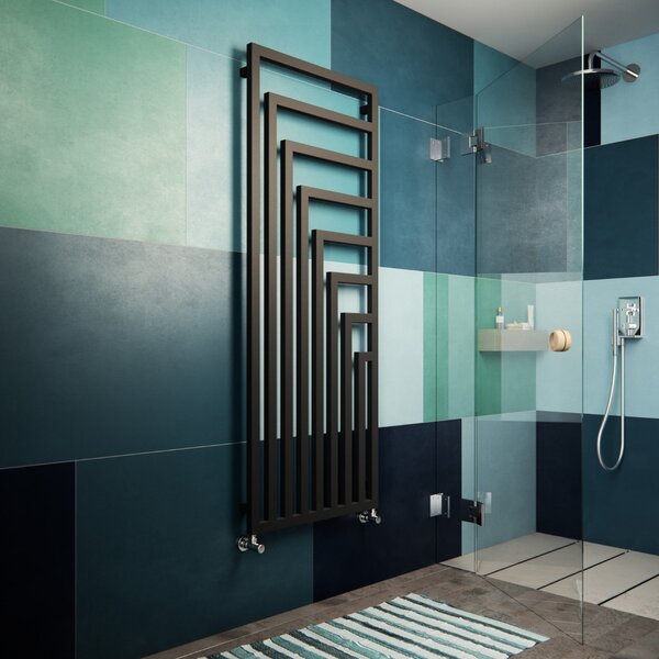 Terma Angus V 1300x440 vodní radiátor Metallic Black ZX