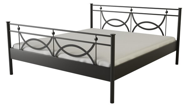 Nábytek ATIKA s.r.o. Kovová postel TOSCANA Povrchová úprava: černá, Rozměr: 200 x 200 cm