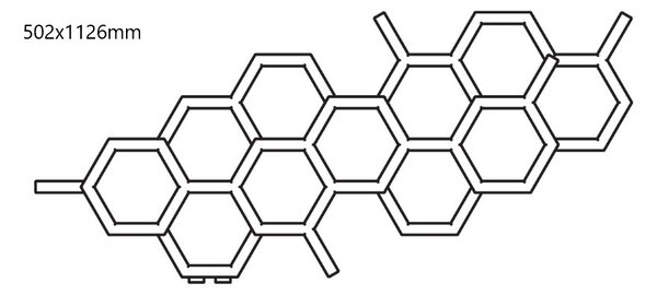 Terma Hex 502x1126 vodní radiátor RAL9005 Pololesk YL
