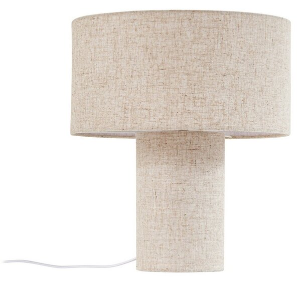 Stolní lampa Lindby, Elfie, Béžová, Obývací pokoj, Tkanina / Textil, Skandinávský