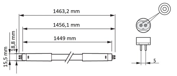 MASTER LEDtube 1449mm UO 36W 840 T5 LED trubice 36W 5600lm