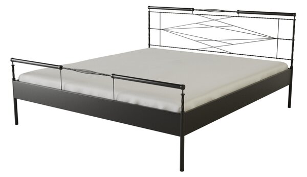 Nábytek ATIKA s.r.o. Kovová postel KELLY Povrchová úprava: stříbrná RAL 9006, Rozměr: 90 x 200 cm