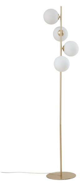 Stojací Lampa Lucande, Isandro, Zlatá / mosazná, Obývací pokoj, Kov, Moderní