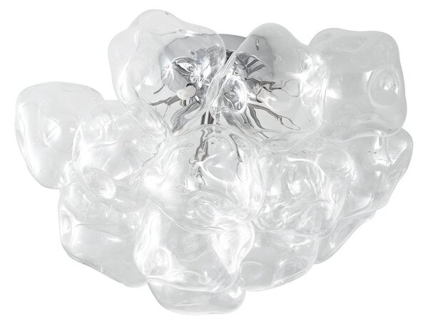 Stropní Lampa Lucande, Diborah, stmívatelné, Transparentní, Chodba, Sklo, Design