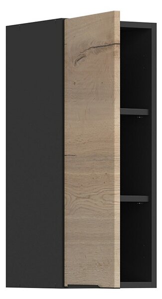 BRW Kuchyně Family Line Sole L6 G-30/72-L, černá/dub halifax natura