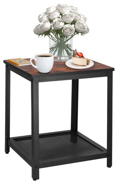 Konferenční stolek 45x45x55 cm SPRINGOS HF0026 hnědý