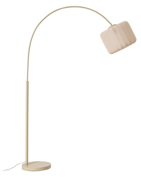 Stojací Lampa Lindby, Helin, Béžová, Obývací pokoj, Tkanina / Textil, Moderní