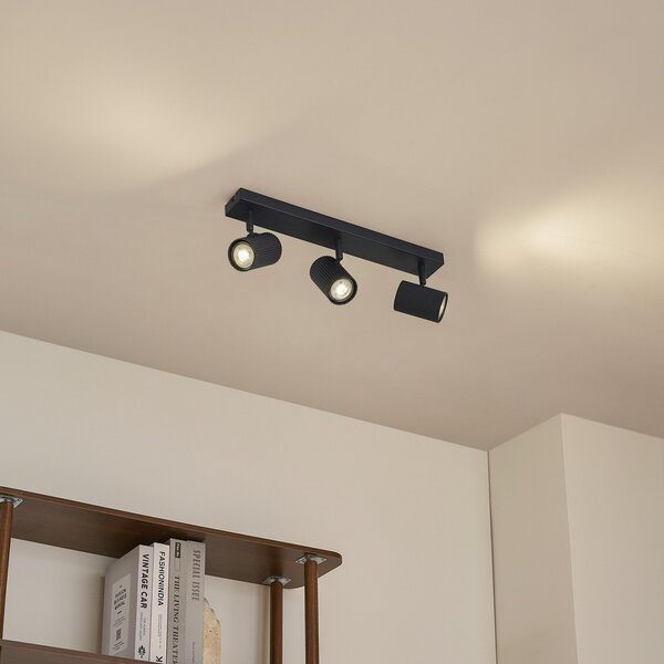 Stropní Lampa Lindby, Kardis, stmívatelné, Šedá, Chodba, Hliník, Moderní