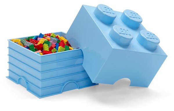 Světle modrý úložný box čtverec LEGO®
