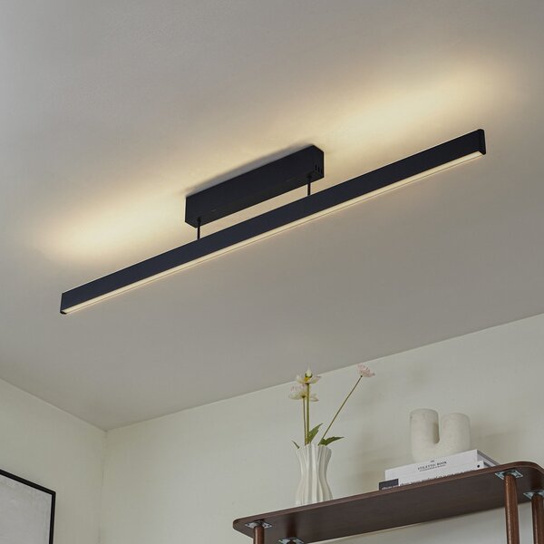 Stropní Lampa Lucande, Mylosh, stmívatelné, Černá, Jídelna, Hliník, Moderní