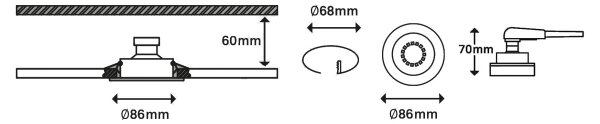 Briloner 7148-032-SADA 3xLED Stmívatelné koupelnové svítidlo 1xGU10/5W/230V IP23