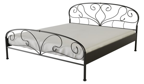 Nábytek ATIKA s.r.o. Kovová postel KLAUDIE Povrchová úprava: stříbrná RAL 9006, Rozměr: 100 x 200 cm