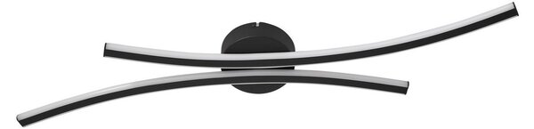 Stropní Lampa Lindby, Ravion, Černá, Obývací pokoj, Hliník, Moderní