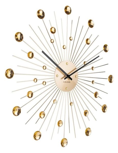 Hodiny ve zlaté barvě Karlsson Sunburst, ø 50 cm