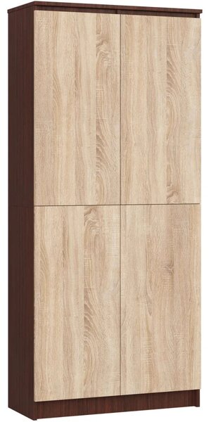 Policová skříň 80 cm VALESTRA - wenge / dub sonoma