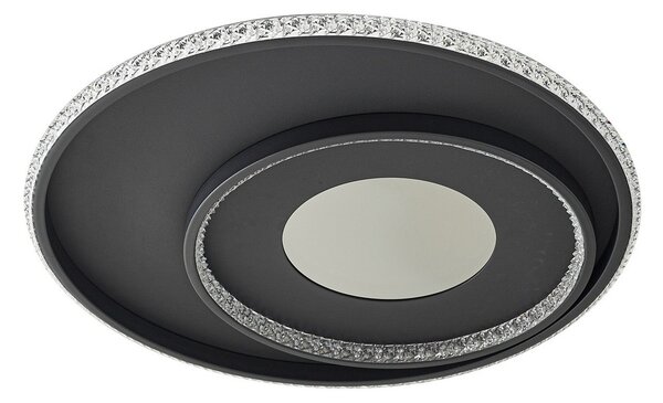 Stropní Lampa Lindby, Inessa, stmívatelné, Černá, Obývací pokoj, Kov, Moderní