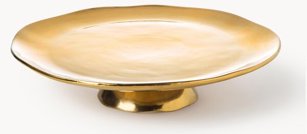 Porcelánový dortový podnos Gold Irregular Edge