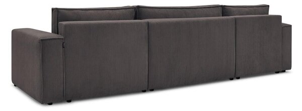 Taupe manšestrová rozkládací rohová pohovka (do "U") Nihad – Bobochic Paris