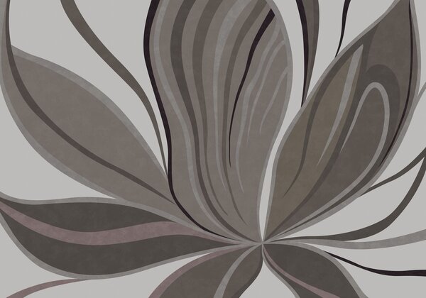 Fototapety Abstraktní květina s jemnými liniemi v šedobéžových tónech, Fototapety abstraktní, w05147v1 : uwalls.cz