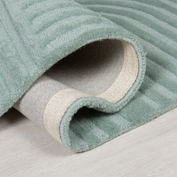 Tyrkysový vlněný koberec Flair Rugs Zen Garden, 160 x 230 cm