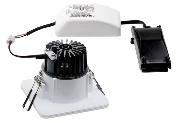 BIG WHITE SLV PATTA-F, vestavné svítidlo, LED, 3000K, hranaté, bílé, 38°, vč. ovladače 114451