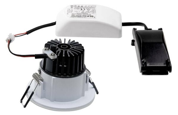 BIG WHITE SLV PATTA-F, vestavné svítidlo, LED, 3000K, kulaté, bílé, 38°, vč. ovladače 114441