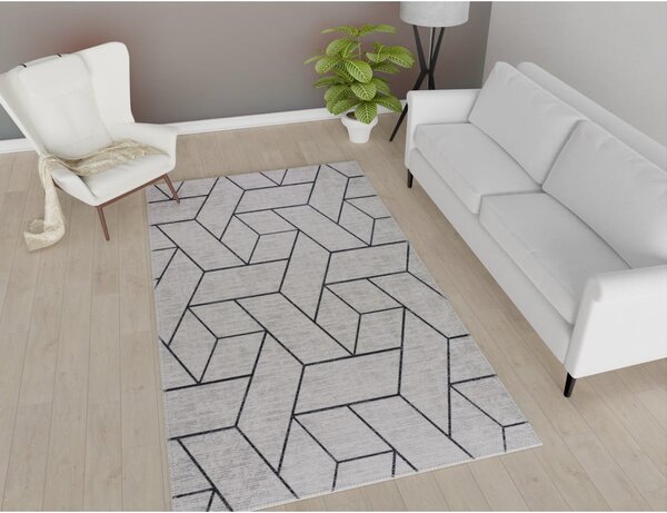 Světle šedý pratelný koberec 50x80 cm – Vitaus