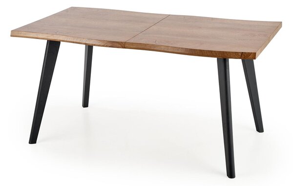 Rozkládací jídelní stůl Sanvi 150-210 cm - přírodní / černé nohy