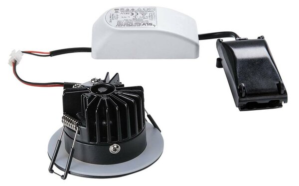 BIG WHITE SLV PATTA-I, vestavné svítidlo, LED, 3000K, kulaté, černé matné, 38°, vč. ovladače 114420
