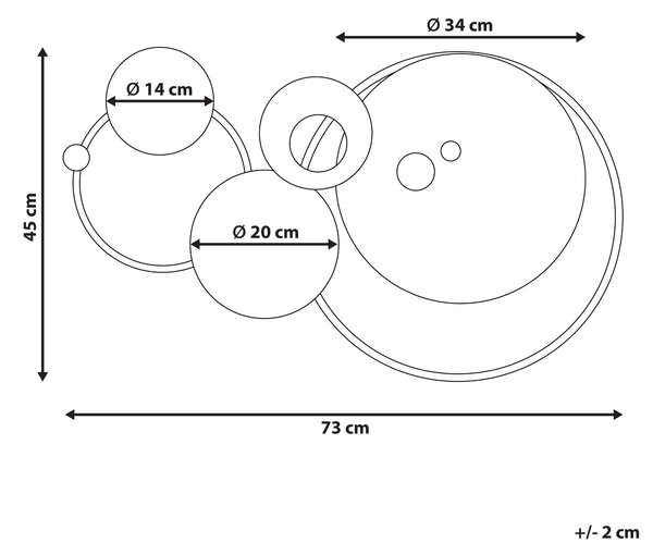 Závěsná ozdoba HELIUM Kov 45 cm Zlatá