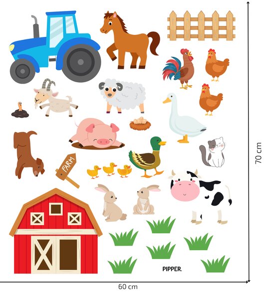 PIPPER. Samolepka na zeď "Farma"