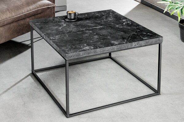 Designový konferenční stolek Haines 60 cm vzor antracitový mramor