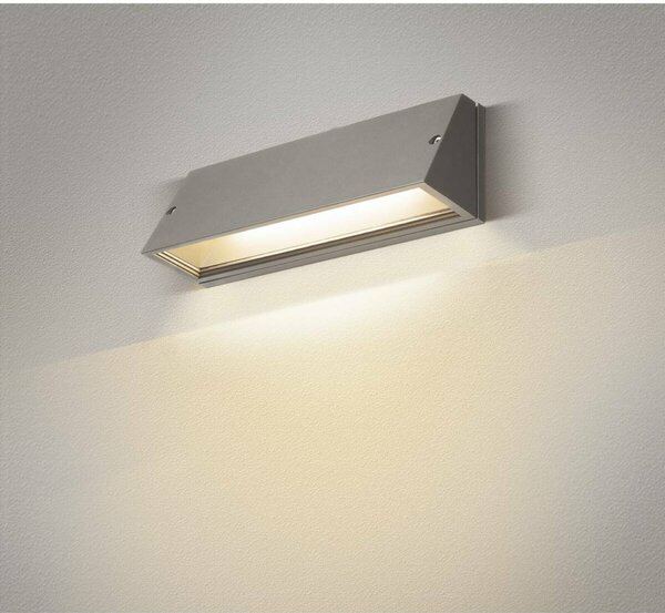 BIG WHITE SLV PEMA WL venkovní nástěnné svítidlo LED, Šedá CCT přepínač 3000/4000K 1003454