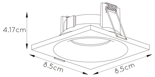 Lucide 09924/01/31-Koupelnové podhledové svítidlo ZIVA 1xGU10/50W/230V IP44 bílá