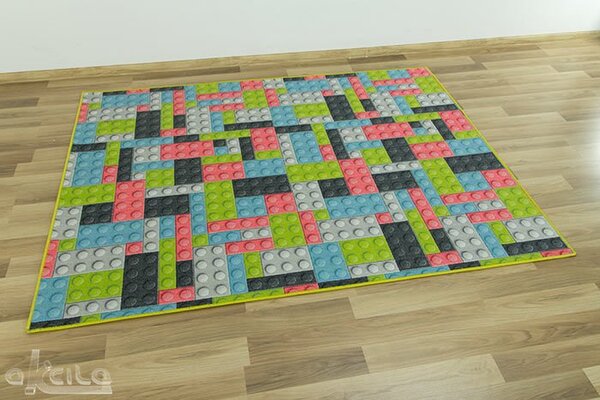 Kobercový ráj Dětský kusový koberec Kostky pastelové lego Rozměr: 100x200 cm