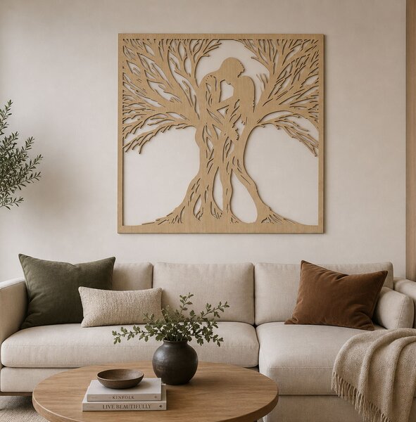 Dřevěný strom SPOJENÍ | Rozměry (cm): 40x40 | Zvolte barvu dekoru: Javor