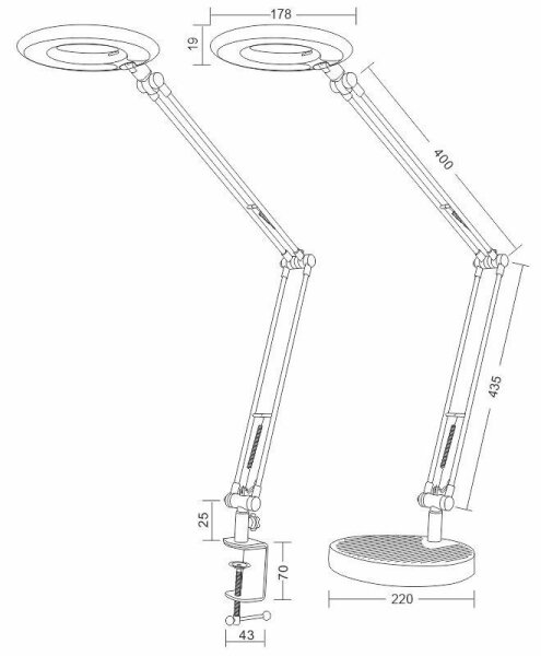 LED Stolní lampa BIANCA LED/8W/230V