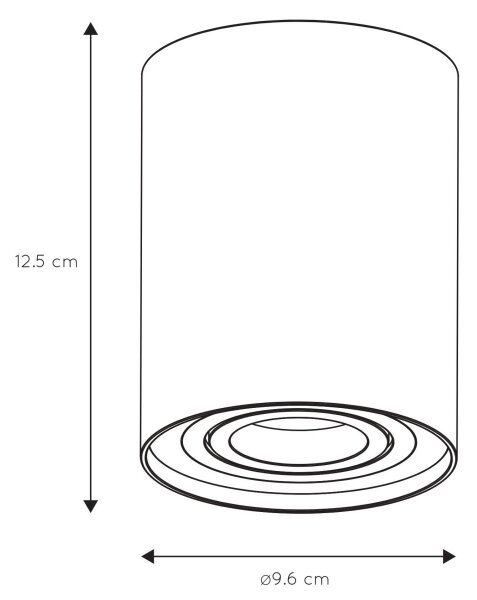 Lucide 22952/01/02 - Bodové svítidlo TUBE 1xGU10/50W/230V zlatá
