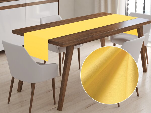 Biante Bavlněný běhoun na stůl Moni MO-033 Žlutý 20x120 cm