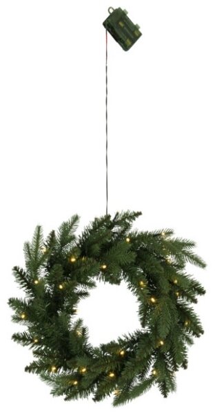 Eglo 410948-LED Venkovní vánoční věnec se senzorem BYSKE 30xLED/0,064W/3xAA IP44