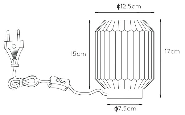 Lucide 45595/01/51 - Stolní lampa SUENO 1xE14/40W/230V