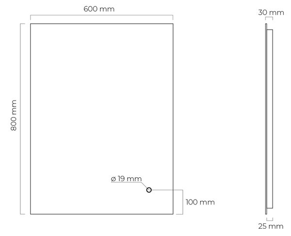 Oltens Nordlis zrcadlo 60x80 cm obdélníkový s osvětlením s vyhřívací podložkou 64115000