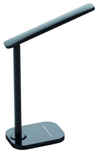 LED Stmívatelná dotyková stolní lampa s USB konektorem KIARA LED/7W/230V černá