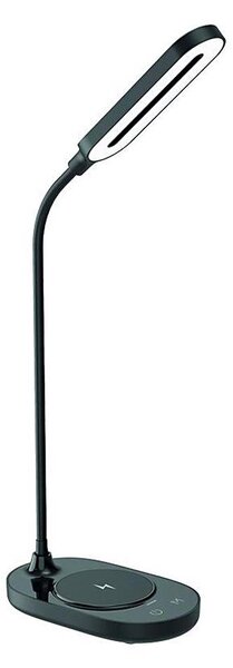 LED Stmívatelná dotyková lampa s bezdrátovým nabíjením OCTAVIA LED/7W/230V černá