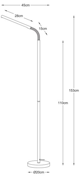 Lucide 36712/05/31 - LED Stojací lampa GILLY LED/6W/230V bílá