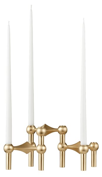 Svícen STOFF Nagel Brushed Brass - 3 ks SN165