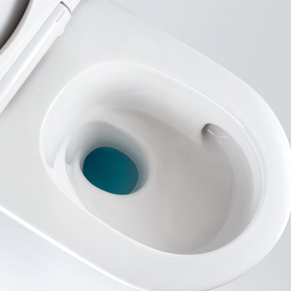 Geberit One wc mísa se sedátkem s pomalým sklápěním závěsná bez splachovacího kruhu s vírovým splachováním bílá lesk 500.201.01.1