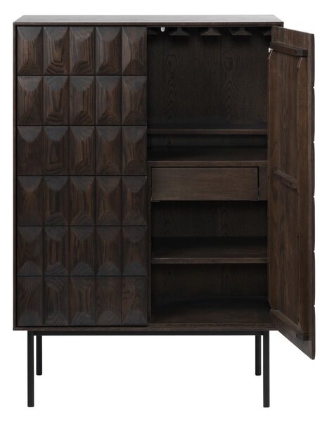 Tmavě hnědá skříňka 90x130 cm Latina – Unique Furniture