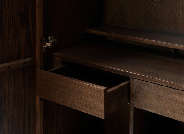 Tmavě hnědá skříňka 90x130 cm Latina – Unique Furniture